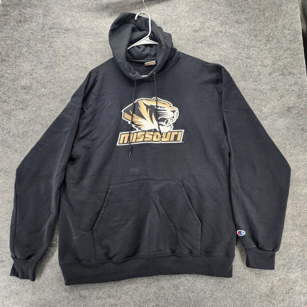 Missouri Tigers Mizzou Hoodie Mens XL Pullover Black Champion